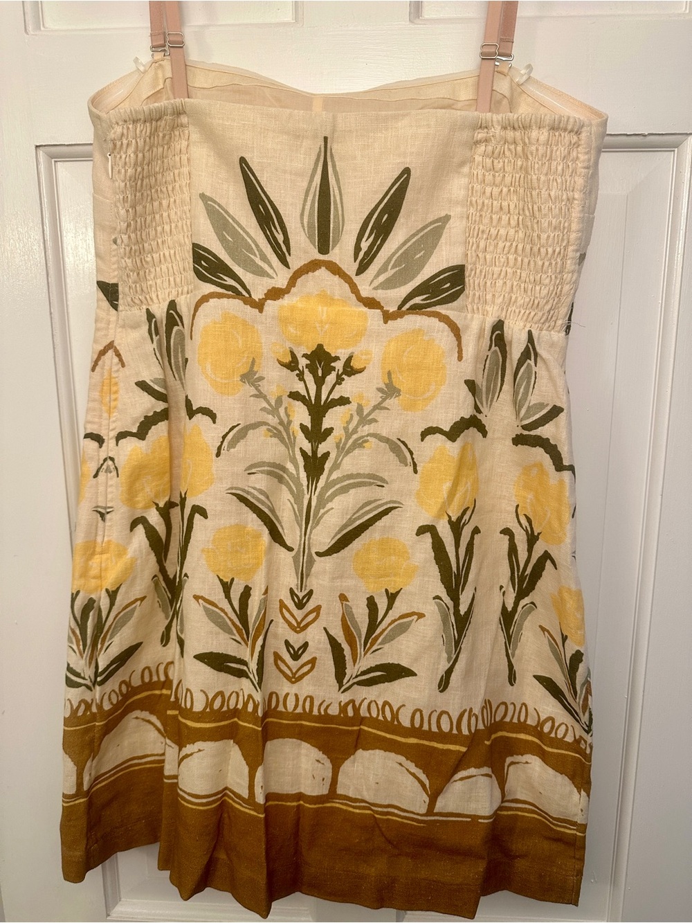 Abercrombie & Fitch Pale Yellow Linen Blend Dress - Picture 2 of 5